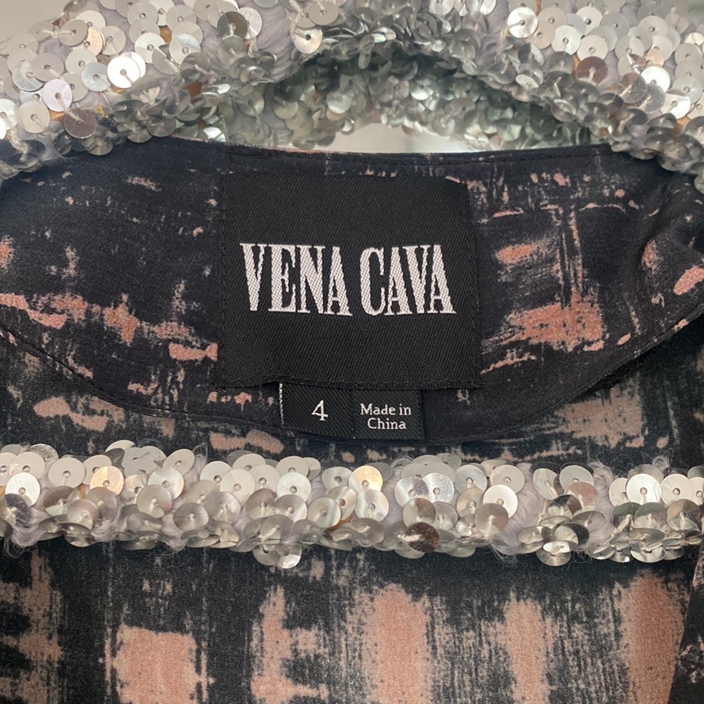 Vena Cava Printed Bleach Style Pattern Mini Dress - image 2